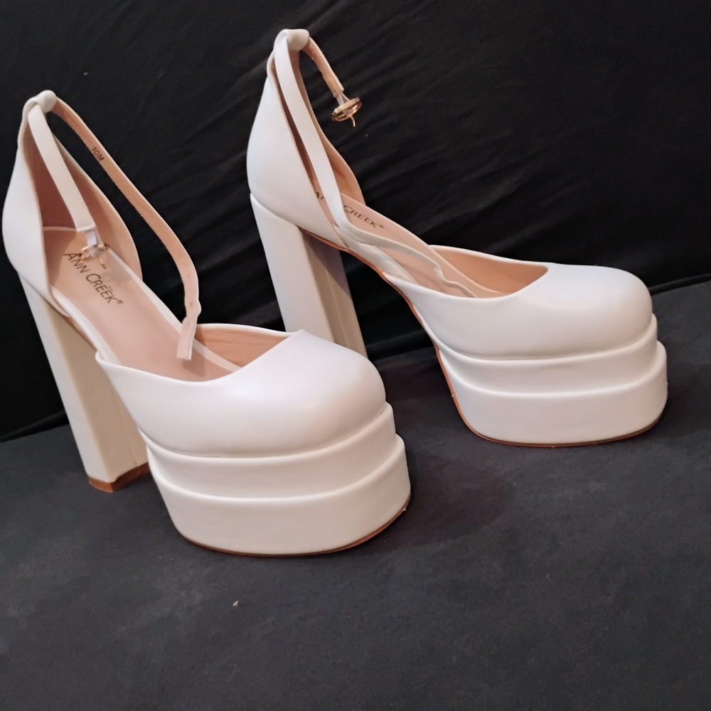 Elegant White Platform Heels